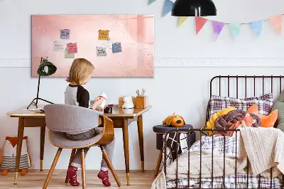 Mágneses törölhető tábla rózsaszín márvány mintával