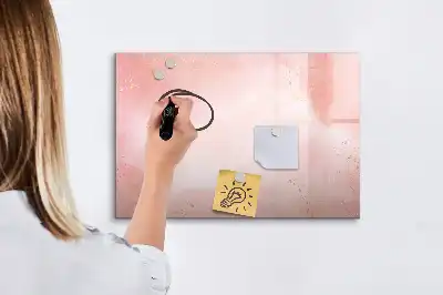 Mágneses törölhető tábla rózsaszín márvány mintával
