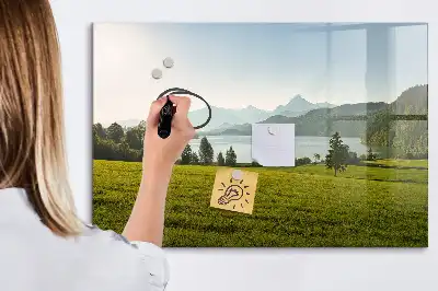 Mágneses törölhető tábla hegyek és mezők mintával