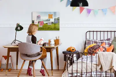 Mágneses törölhető tábla hegyek és mezők mintával