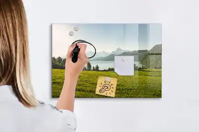 Mágneses törölhető tábla hegyek és mezők mintával
