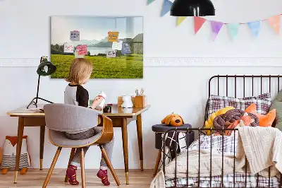 Mágneses törölhető tábla hegyek és mezők mintával