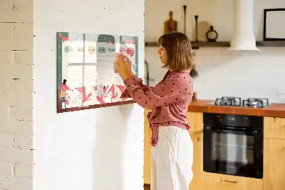 Heti tervező gyerekeknek mágneses tábla filctollal