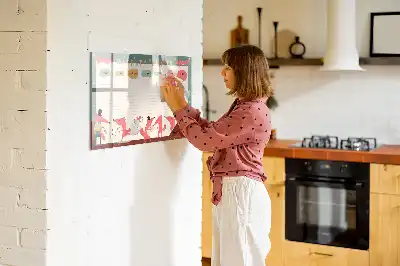 Heti tervező gyerekeknek mágneses tábla filctollal
