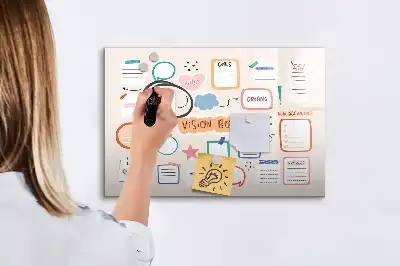 Mágneses törölhető tábla színes jövőkép kivitelben
