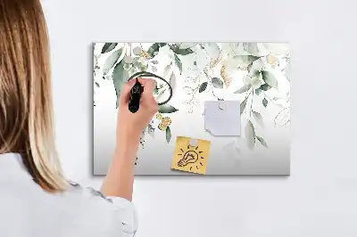 Mágneses törölhető tábla növényi levelek mintával