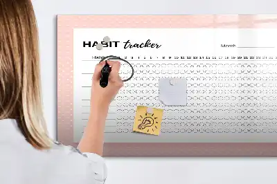 Mágneses szokáskövető tábla filctollal