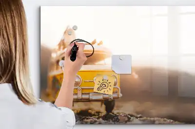 Mágneses törölhető tábla autós nyaralás mintával