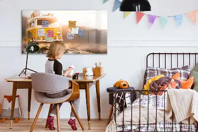 Mágneses törölhető tábla autós nyaralás mintával