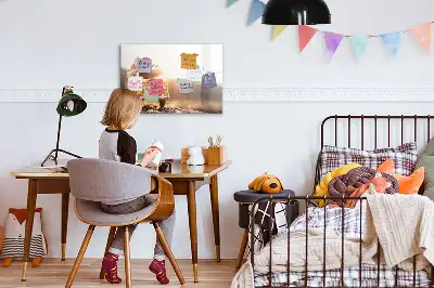 Mágneses törölhető tábla autós nyaralás mintával