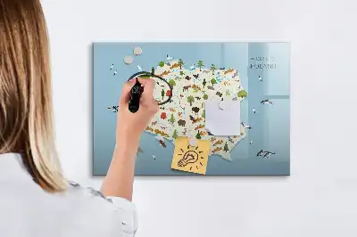 Lengyelország állattérképe mágneses tábla filctollal