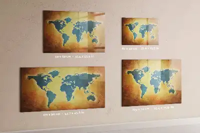 Mágneses törölhető tábla régi világtérkép mintával