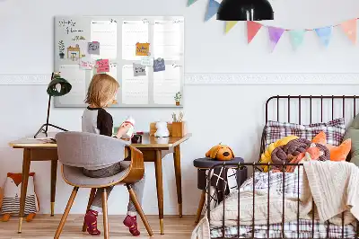 Mágneses heti tervezőtábla filctollal kényelmes kivitelben