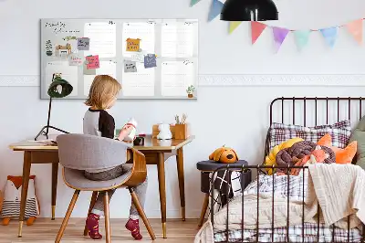 Mágneses heti tervezőtábla filctollal kényelmes kivitelben