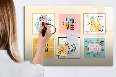 Mágneses törölhető tábla motivációs jelszavakkal