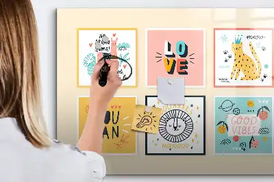 Mágneses törölhető tábla motivációs jelszavakkal