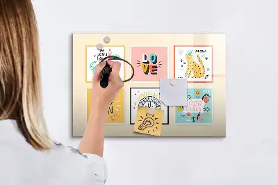 Mágneses törölhető tábla motivációs jelszavakkal
