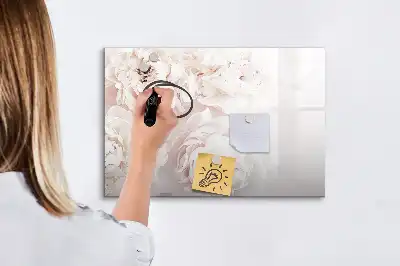 Mágneses tábla filctollal Pünkösdi rózsák mintával