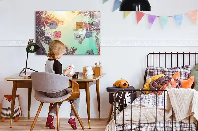 Mágneses törölhető tábla trópusi pálmák mintával