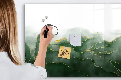 Mágneses tábla filctollal levél absztrakció mintával
