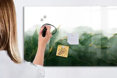 Mágneses tábla filctollal levél absztrakció mintával
