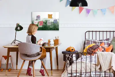 Mágneses tábla filctollal levél absztrakció mintával