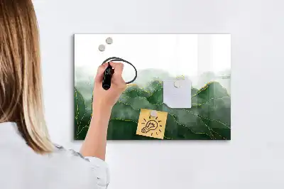 Mágneses tábla filctollal levél absztrakció mintával
