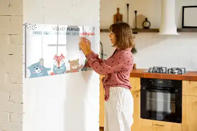 Mágneses törölhető tábla heti órarend kialakítással