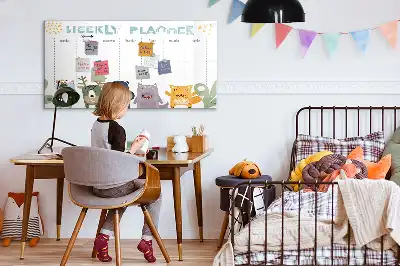 Heti tervező gyerekeknek mágneses tábla filctollal