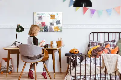 Heti tervező gyerekeknek mágneses tábla filctollal