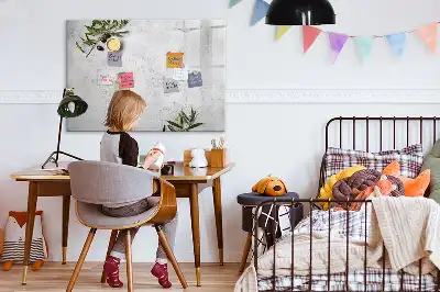 Mágneses tábla filctollal minimalista olívabogyós mintával