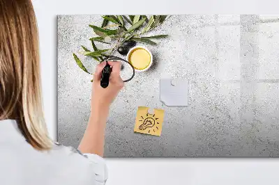 Mágneses tábla filctollal minimalista olívabogyós mintával