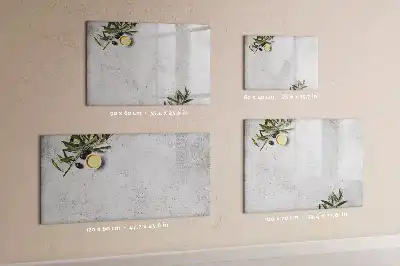 Mágneses tábla filctollal minimalista olívabogyós mintával