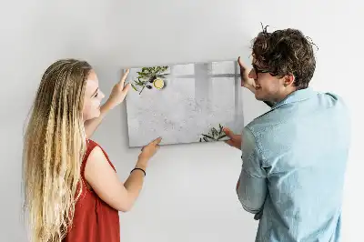 Mágneses tábla filctollal minimalista olívabogyós mintával