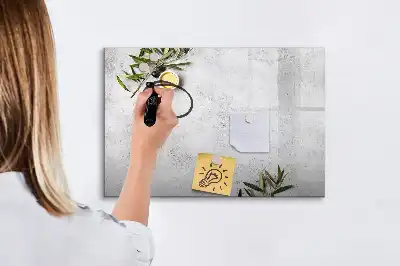 Mágneses tábla filctollal minimalista olívabogyós mintával