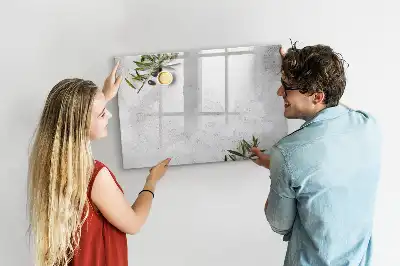 Mágneses tábla filctollal minimalista olívabogyós mintával