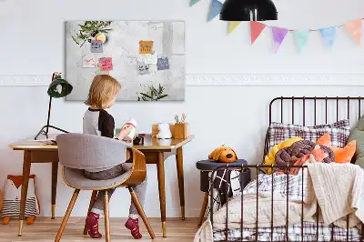 Mágneses tábla filctollal minimalista olívabogyós mintával