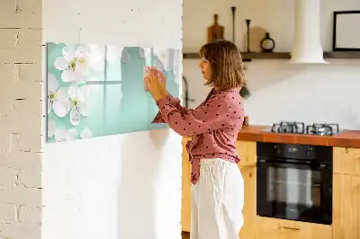 Mágneses törölhető tábla úszó margaréták mintával