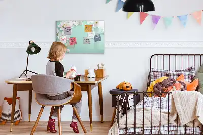 Mágneses törölhető tábla úszó margaréták mintával