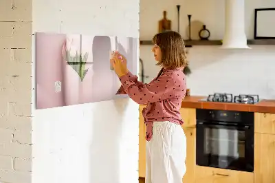 Mágneses törölhető tábla virágcsokor mintával