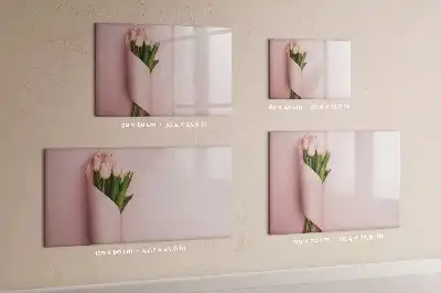 Mágneses törölhető tábla virágcsokor mintával