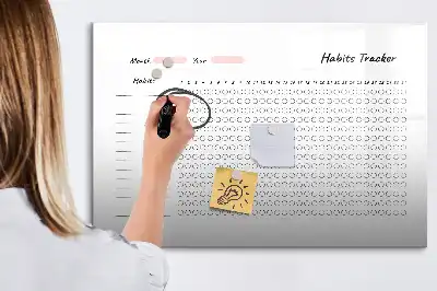Mágneses szokáskövető tábla filctollal mágneses kivitelben