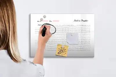 Mágneses szokáskövető tábla filctollal mágneses kivitelben