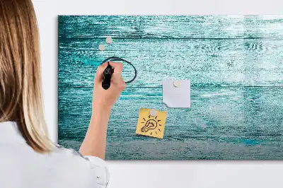 Mágneses tábla filctollal kék színű, régi fa keretes