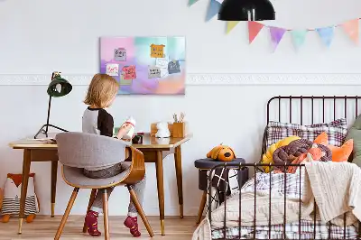 Mágneses törölhető tábla színes tollakkal
