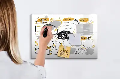 Mágneses törölhető tábla újévi célok kialakításához