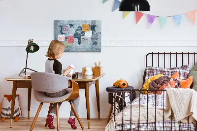Mágneses törölhető világtérkép festett kivitelben