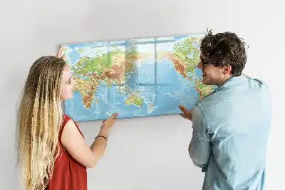 Fizikai világtérkép mágneses tábla filctollal