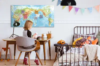 Fizikai világtérkép mágneses tábla filctollal