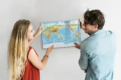 Fizikai világtérkép mágneses tábla filctollal